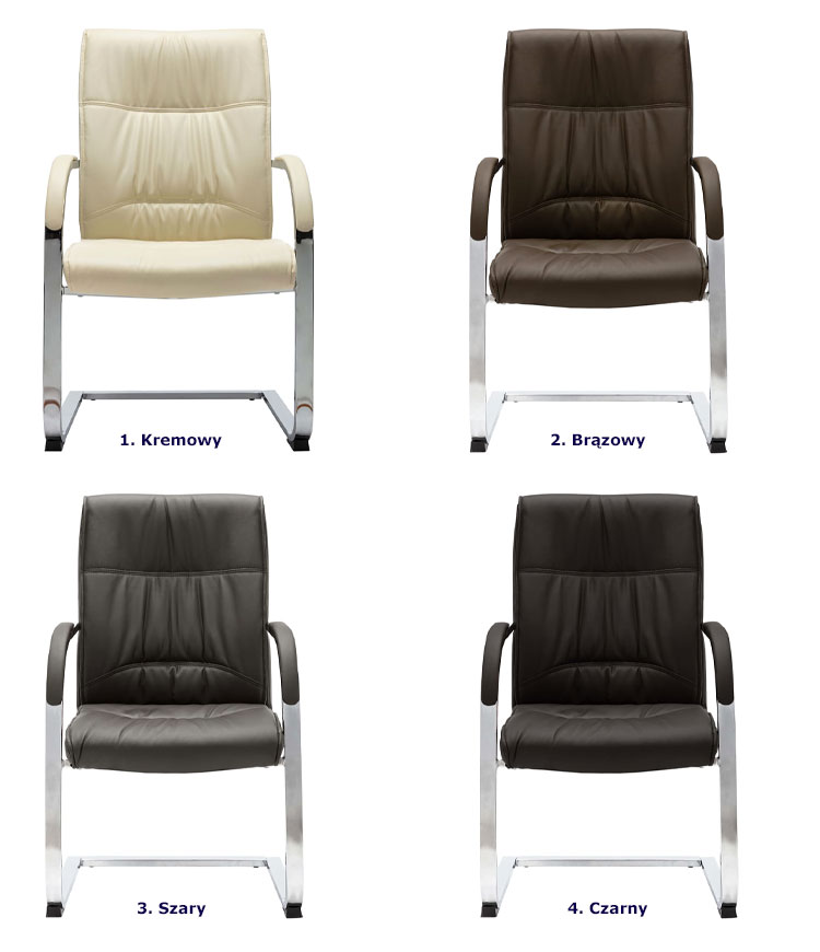 Kolory nowoczesnego krzesła tapicerowanego eko skórą Lauris 2X