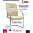 Kremowe krzesło biurowe na płozach Lauris 2X