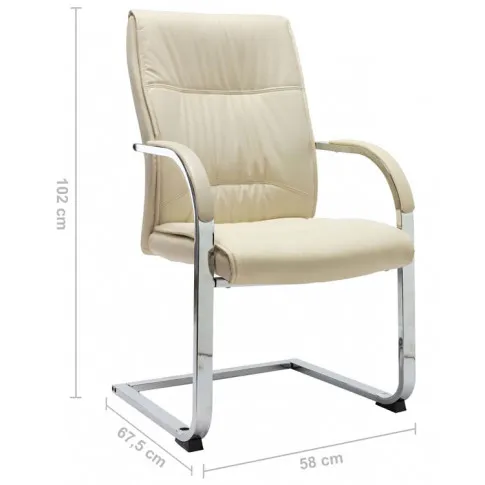 Wymiary tapicerowanego krzesla biurowego Lauris 2X