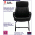 Czarne tapicerowane krzeslo konferencyjne Olzo