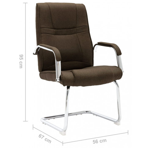 Brązowe krzesło tapicerowane tkaniną Glomer 3X