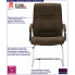 Brązowe tapicerowane krzeslo konferencyjne Glomer 3X