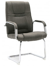 Szare tapicerowane krzesło biurowe - Glomer 3X w sklepie Edinos.pl
