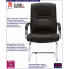 Czarne tapicerowane krzeslo konferencyjne Glomer