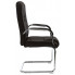 Czarne tapicerowane krzeslo wspornikowe Glomer 2X