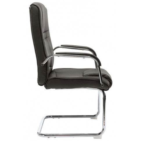 Popielate krzesło wspornikowe Glomer 2X
