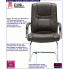 Popielate tapicerowane krzeslo konferencyjne Glomer