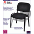 Komplet czarnych krzeseł konferencyjnych Marvis 2X