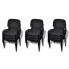 Zestaw czarnych krzeseł konferencyjnych Marvis 2X