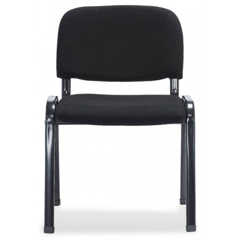 Czarne tapicerowane krzeslo konferencyjne Marvis
