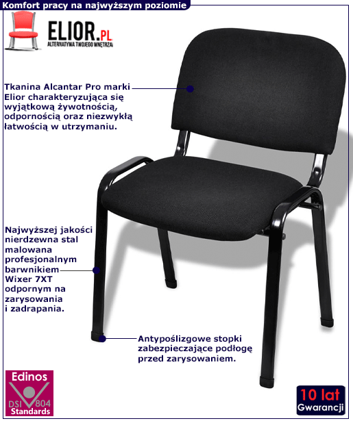 Komplet 16 sztaplowanych krzeseł konferencyjnych Lasar 3X