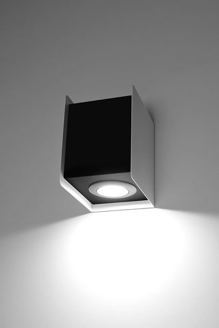 Czarno-biały kinkiet LED z kształcie głośnika EX649-Sterex
