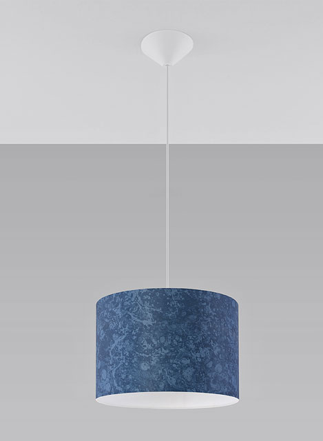 Niebieska regulowana lampa wisząca EX651-Shade z regulacją wysokości