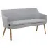 Szara tapicerowana ławka do przedpokoju Selgra