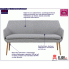 Sofa do przedpokoju z drewnianymi nogami Selgra