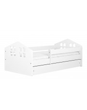 Białe łóżko dziecięce z materacem 80x140 - Flavio w sklepie Edinos.pl