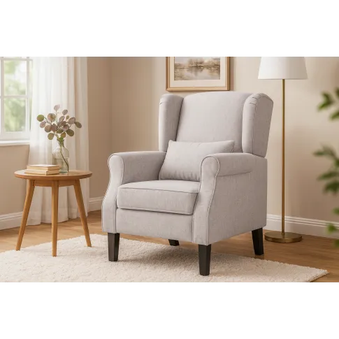 Wizualizacja fotela Charlene jasno szary