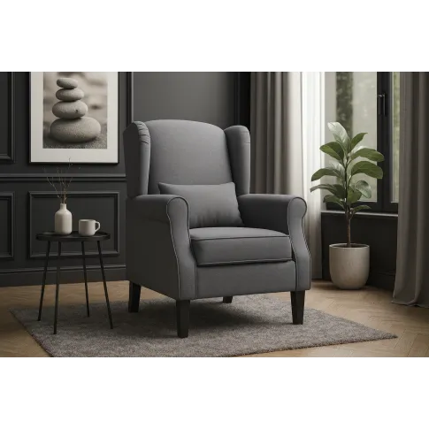 wizualizacja fotela Charlene szary