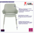 Szare krzesło Foxo minimalistyczne