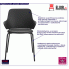 Czarne krzesło Foxo minimalistyczne
