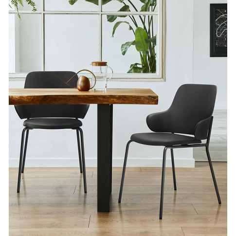 Czarne krzesło Foxo minimalistyczne