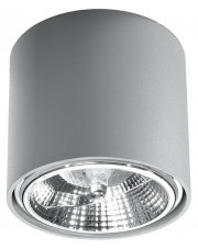 Szary minimalistyczny plafon LED walec - EX655-Tiubo w sklepie Edinos.pl