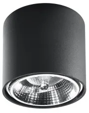 Czarny industrialny plafon LED tuba - EX655-Tiubo w sklepie Edinos.pl