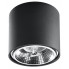 Czarny okrągły plafon LED EX655-Tiubo