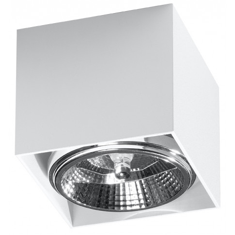 Biały kwadratowy plafon LED EX656-Blaki