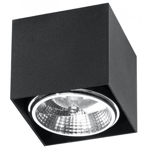 Czarny minimalistyczny plafon LED EX656-Blaki