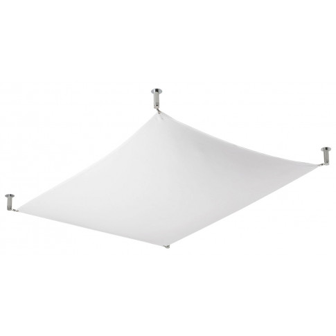 Biały minimalistyczny plafon LED z tkaniny EX657-Luni