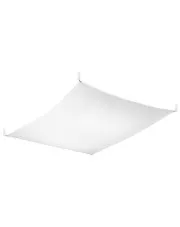 Biały tkaninowy plafon LED 130x105 cm - EX659-Uvefi w sklepie Edinos.pl