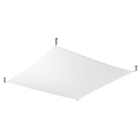 Biały minimalistyczny plafon LED z tkaniny EX660-Luni