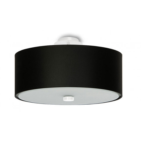 Czarny okrągły plafon LED EX661-Skalo