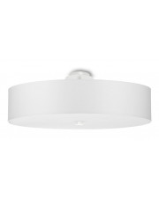 Biały minimalistyczny plafon z abażurem 50 cm - EX662-Skalo w sklepie Edinos.pl