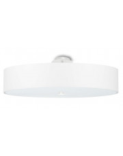 Biały minimalistyczny okrągły plafon 60 cm - EX663-Skalo