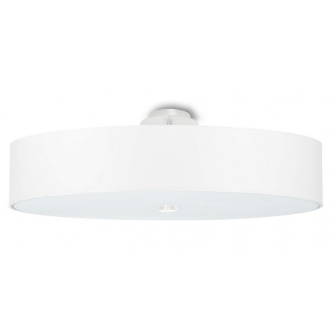 Biały okrągły plafon LED z abażurem EX663-Skalo
