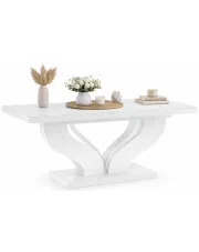 Rozkładany stół biały połysk - Victoria w sklepie Edinos.pl