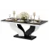 Rozkładany stół czarno - biały połysk - Victoria