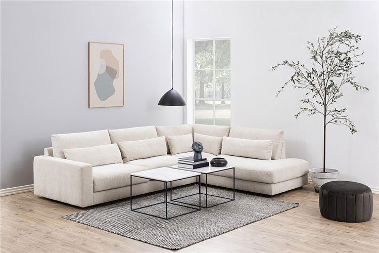 Wizualizacja okrągłej pufy welurowej Hada