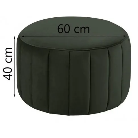 Okrągła tapicerowana pufa do salonu Jumbo