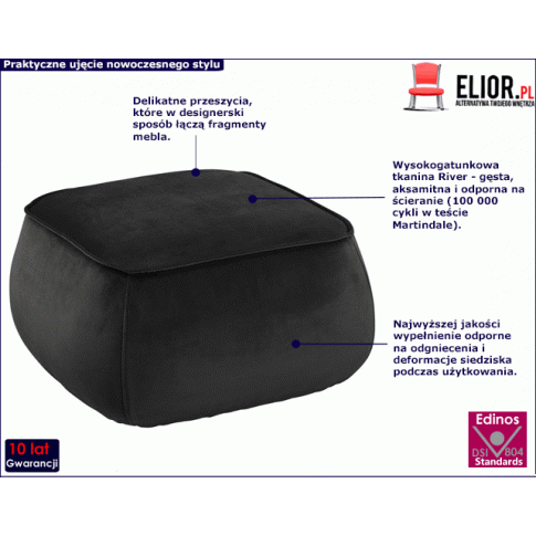 Brązowo szara pufa do salonu Arktos 2X