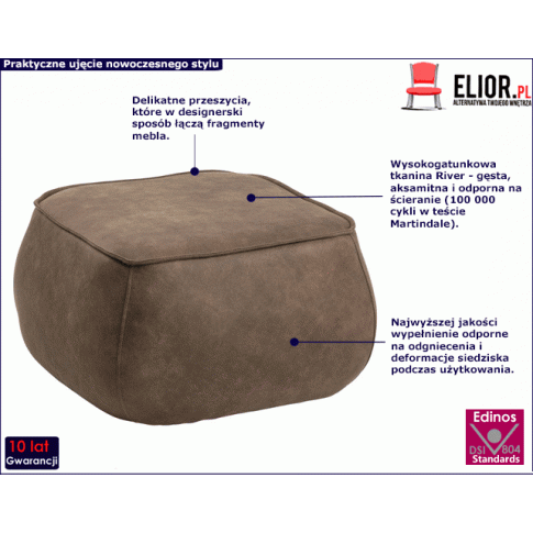 Jasnobrązowa pufa Arktos 2X