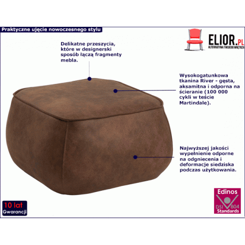 Brązowa pufa Arktos 2X