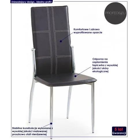 Fotografia Krzesło metalowe Olox - czarne z kategorii Strona główna