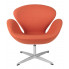Kaszmirowy fotel wypoczynkowy pomarańczowy - Loco 2X