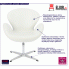 Biały fotel Loco 3X designerski