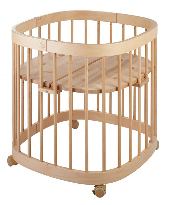 Bukowe wielofunkcyjne łóżeczko dla dzieci Nigras 3X