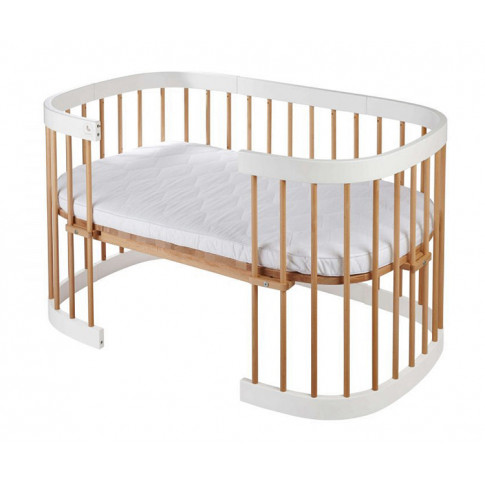 Białe naturalny buk łóżeczko dla dzieci Nando 4X