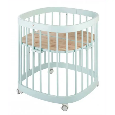 Miętowe drewniane łóżeczko dziecięce Nando 6X